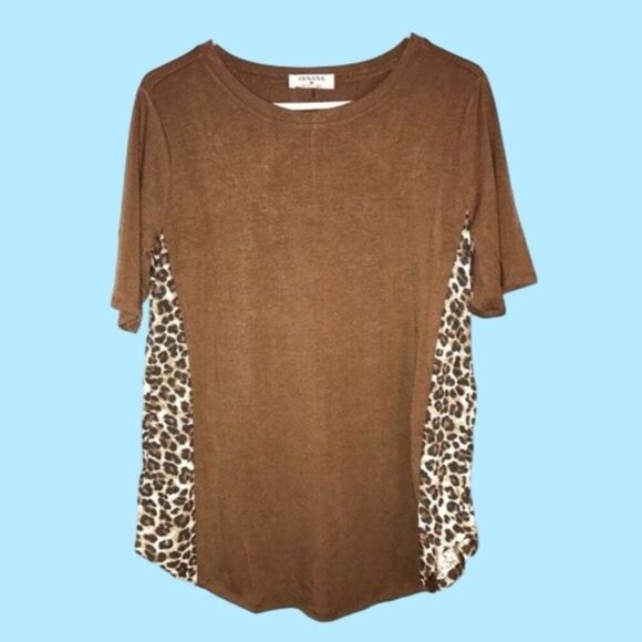 Zenana Women Medium Leopard T Shirt Pullover NWT - Picture 7 of 7